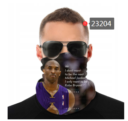 NBA 2021 Los Angeles Lakers #24 kobe bryant 23204 Dust mask with filter->nba dust mask->Sports Accessory